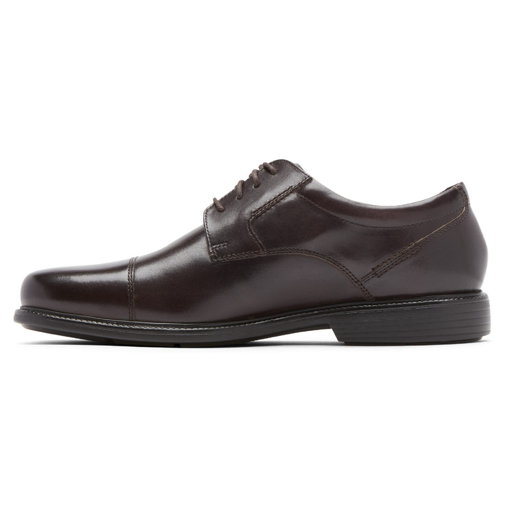 Rockport Mens Charles Road Cap Toe - Oxfords Dark Brown - EQN570831